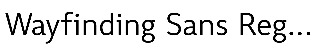Wayfinding Sans Regular N